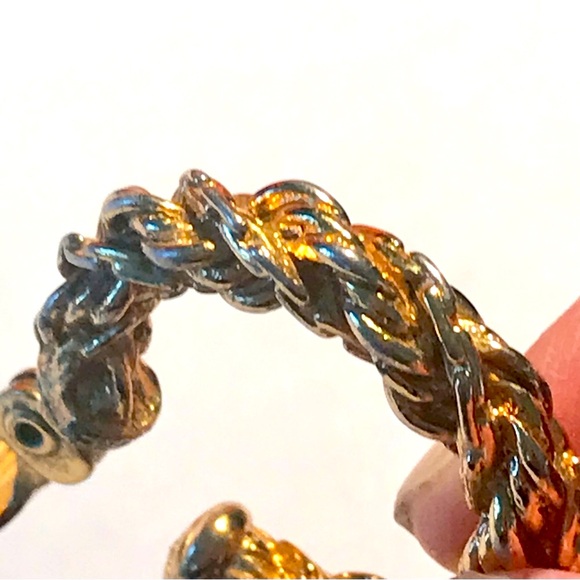 VINTAGE MONET ROPE EARRINGS - Picture 5 of 5